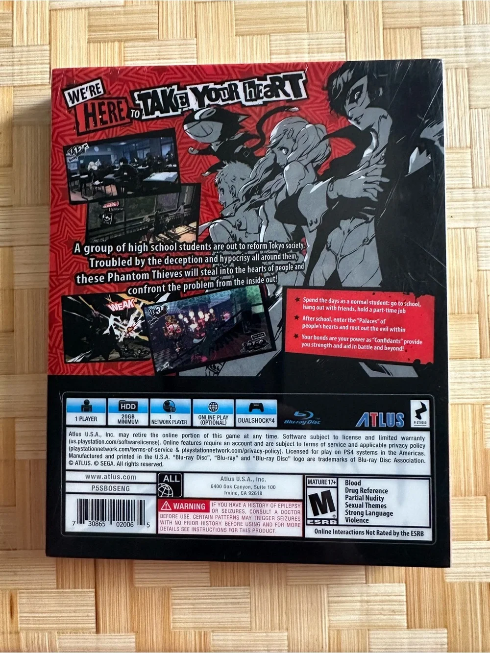 Persona 5 PS4 SteelBook - Collector Edition